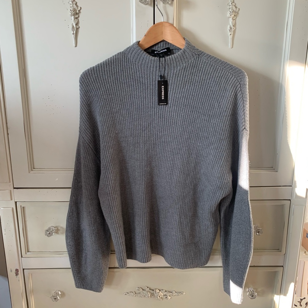 NWT Express Knit Long sleeve Mock neck sweater